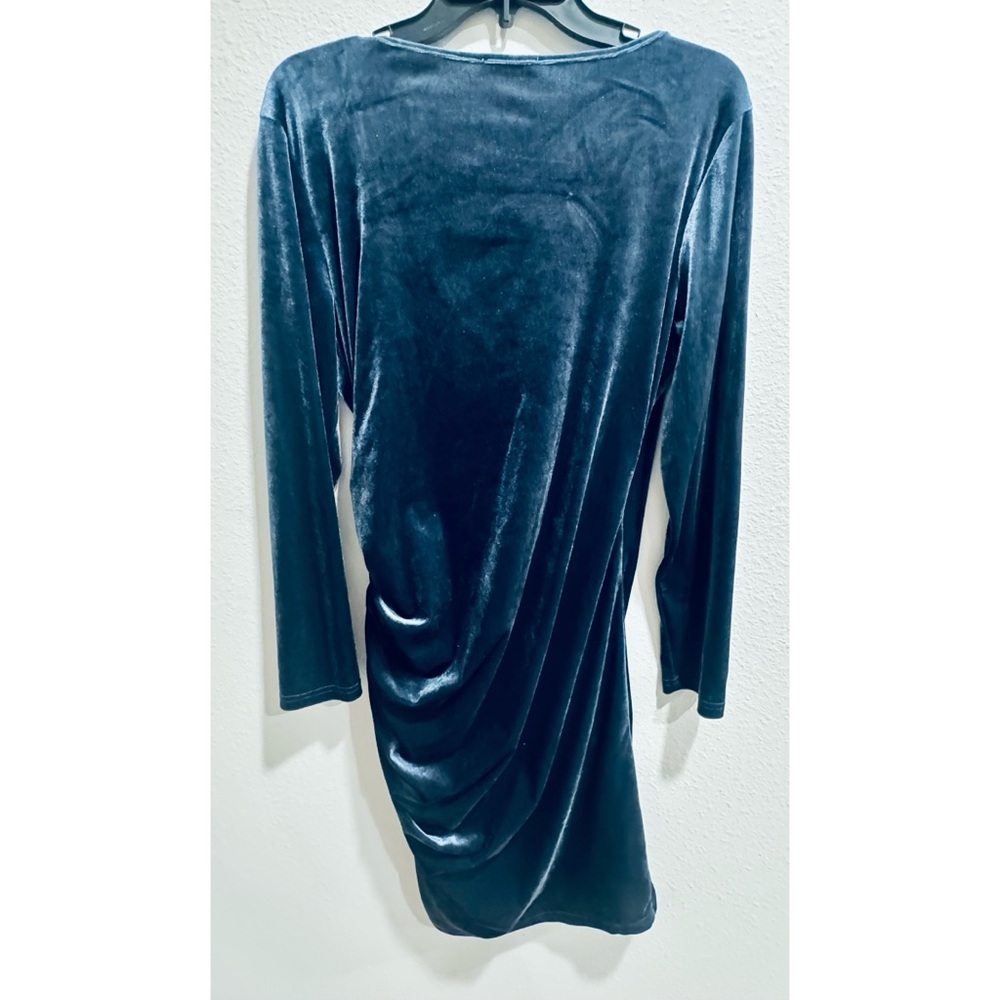 Slate Blue Velvet Dress Xl - image 4